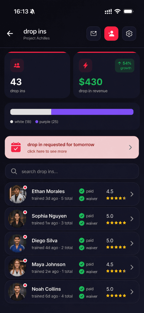 One-Tap Check-In mockup