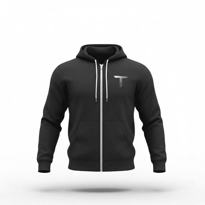 TAP IN ZIP HOODIE - BLACK