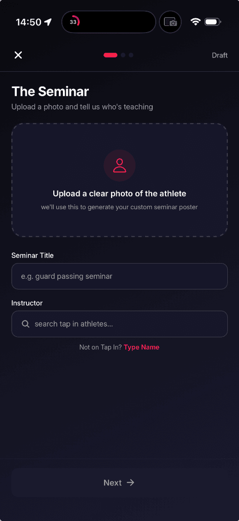Create screen mockup