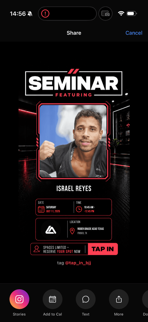 Seminar promote screen mockup